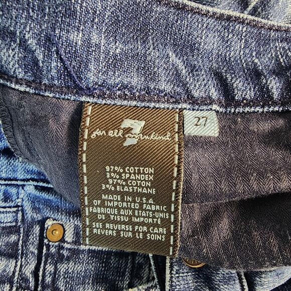 7 For All Mankind Dojo Shorts Bermuda Mid-Rise Jean Shorts, Size 27 - Picture 7 of 7